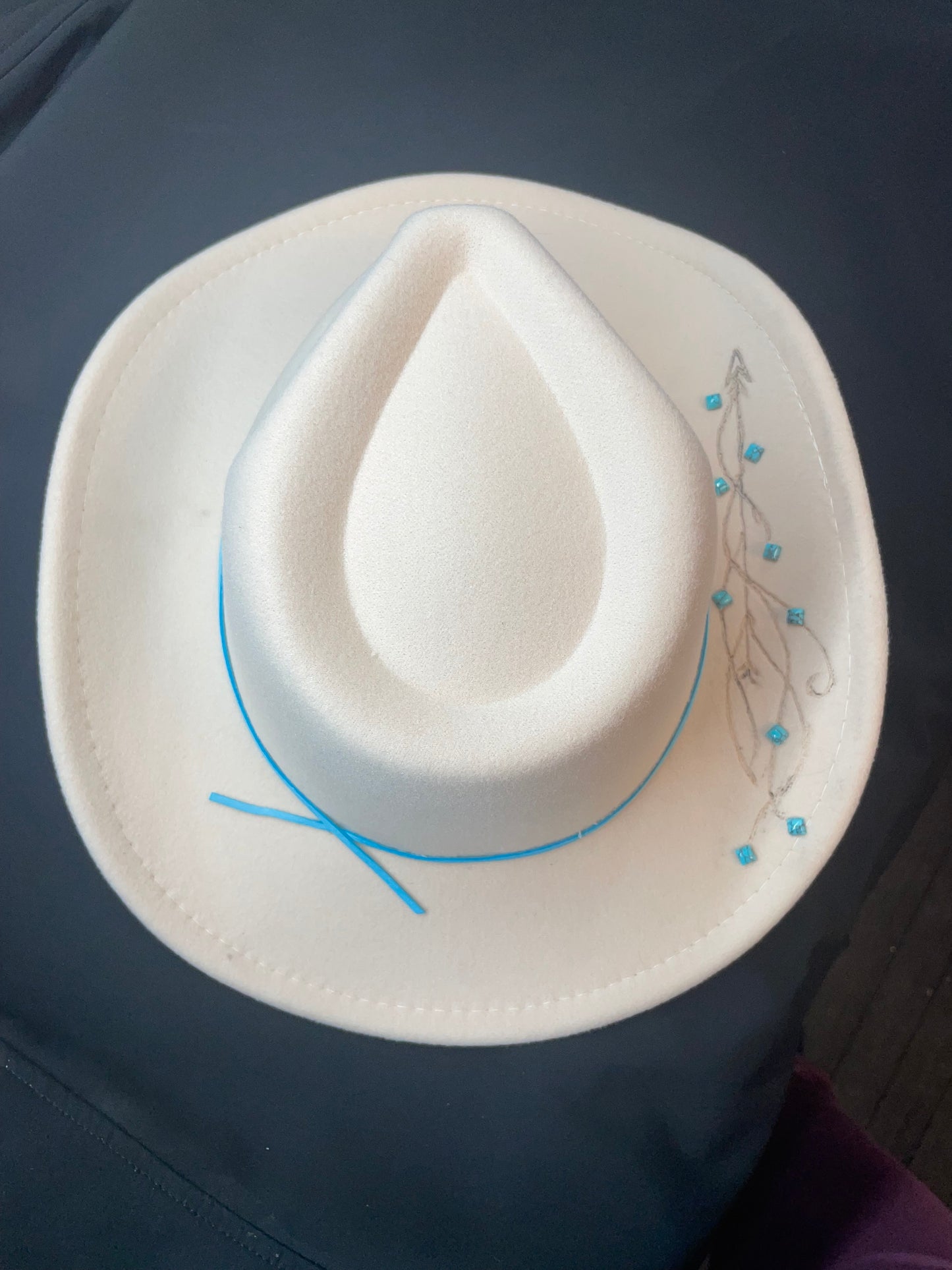 Personalized Hand-Burned Wide Brim Hat