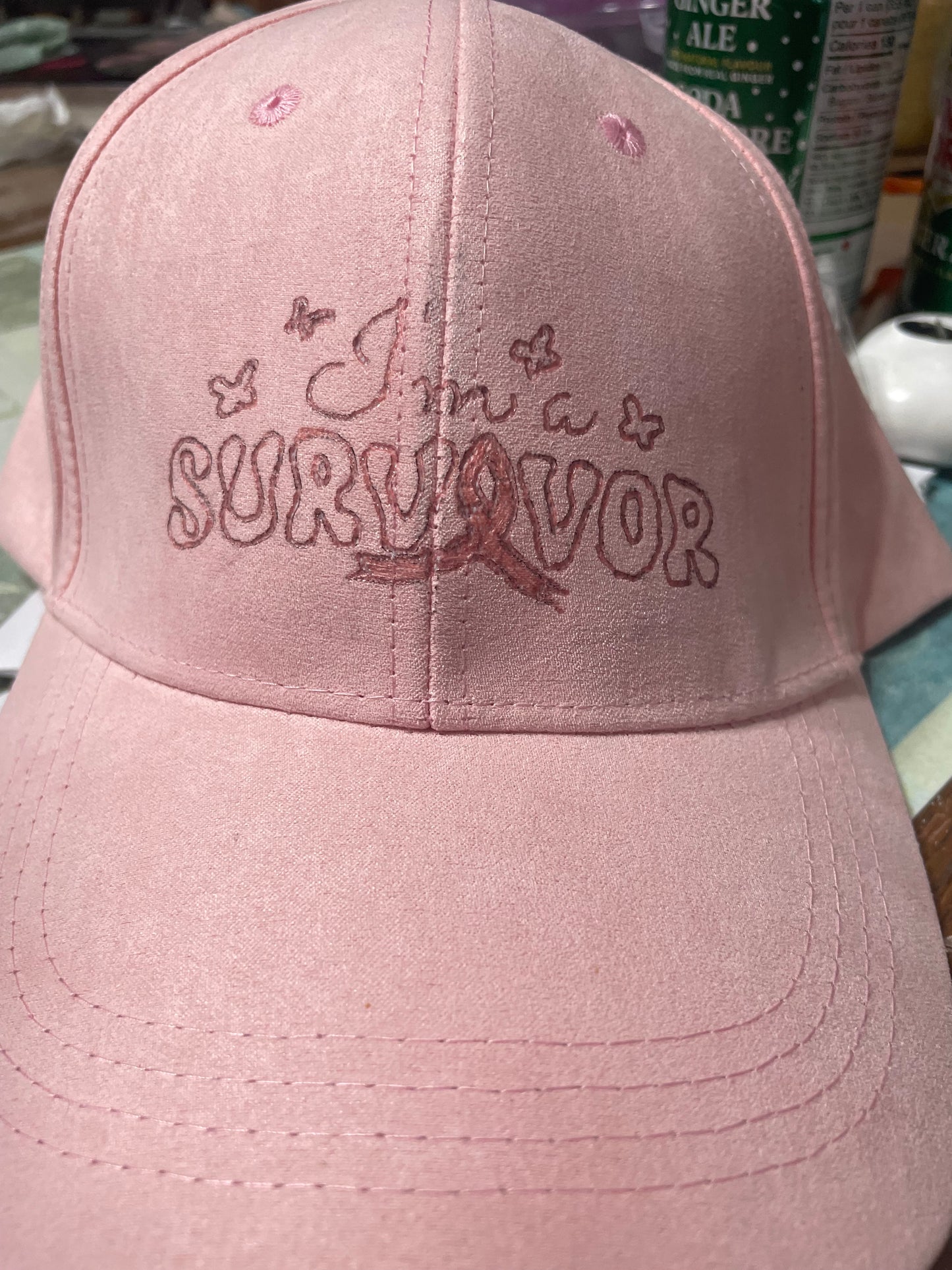 Personalized Hand-Burned Baseball Hat